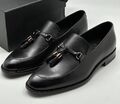 Мужские лоферы Zanotti мужской кожа epi черный,белый 162406
