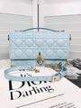 Сумка Christian Dior Handle женский кожа бирюзовый 152940-2