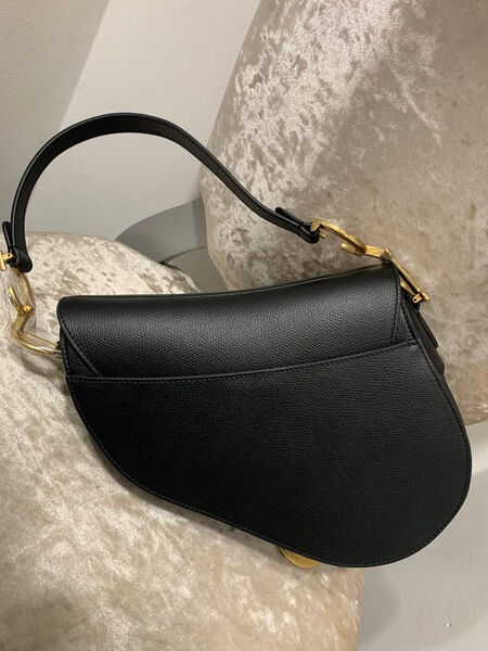Сумка Dior Saddle женский кожа черный 74392-2