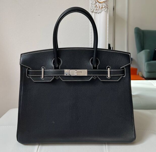 Сумка Hermès Birkin 30 женский кожа черный 153073