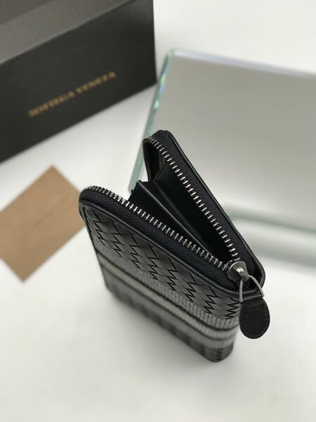 Женский кошелек Bottega Veneta женский кожа черный 20477-3