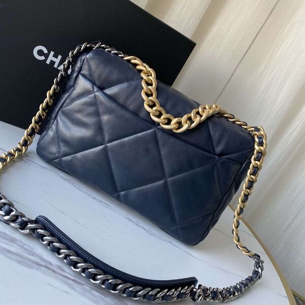 Сумка Chanel (30 см) женский кожа синий 73564-6