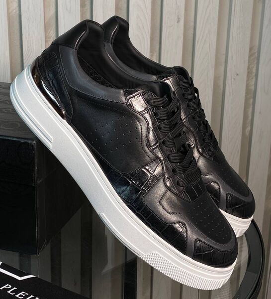 Мужские кеды Philipp Plein мужской кожа swift черный 151902