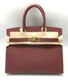 Сумка Hermès Birkin 30 женский кожа бордовый 75321-1
