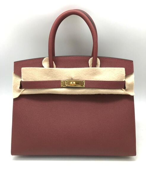 Сумка Hermès Birkin 30 женский кожа бордовый 75321