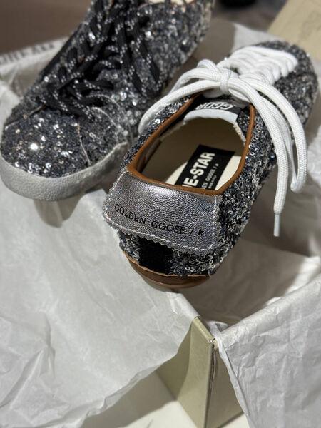Кеды Golden Goose женский пайетки графитовый 194539-4