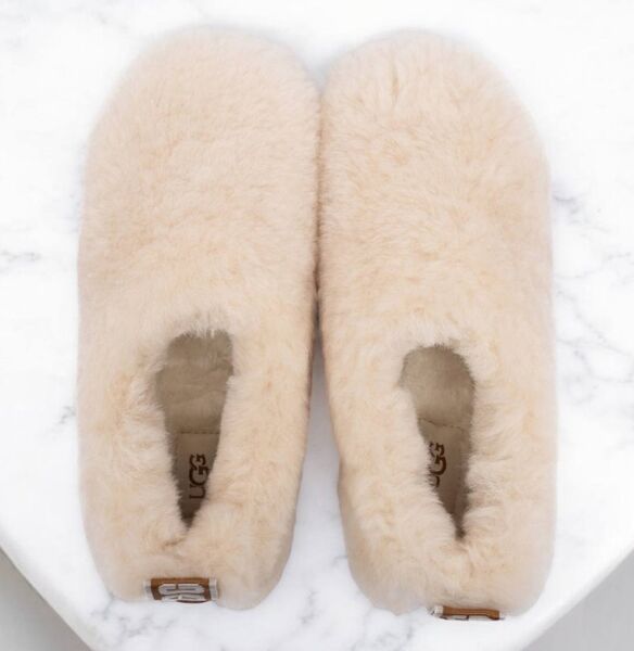 Угги Ugg Hailey Fluff Slippers женский натуральный мех бежевый 163224