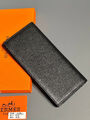 Мужской портмоне Hermès мужской кожа черный 154027-2