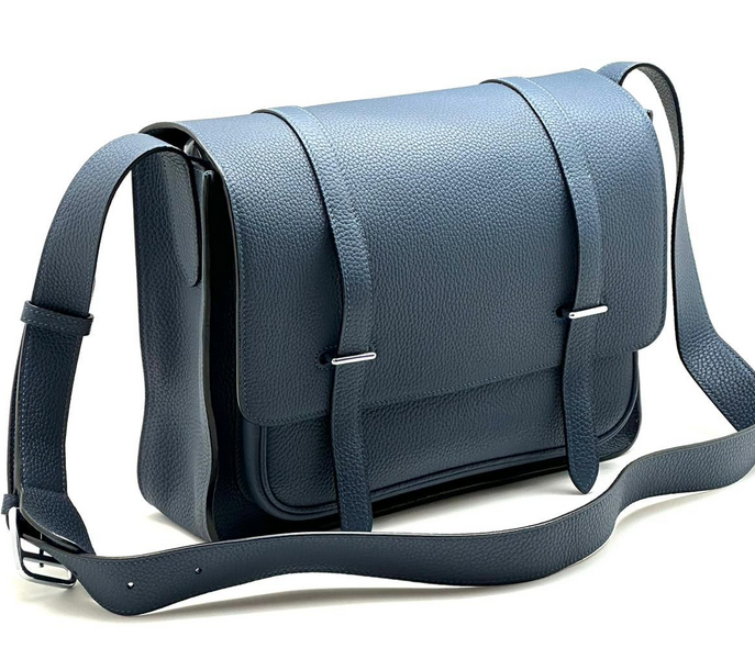 Мужская сумка мессенджер Hermès мужской кожа бирюзовый 93002