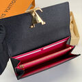 Кошелек Louis Vuitton женский кожа черный 100878-3