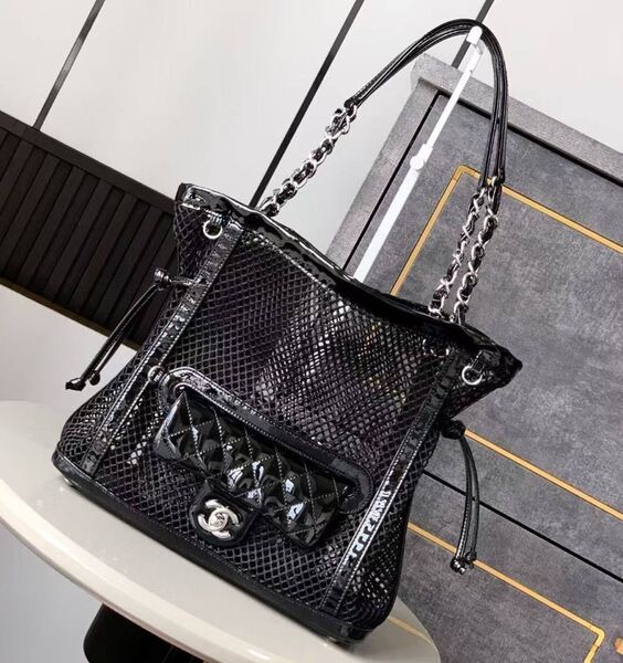 Сумка Chanel женский кожа черный 191144