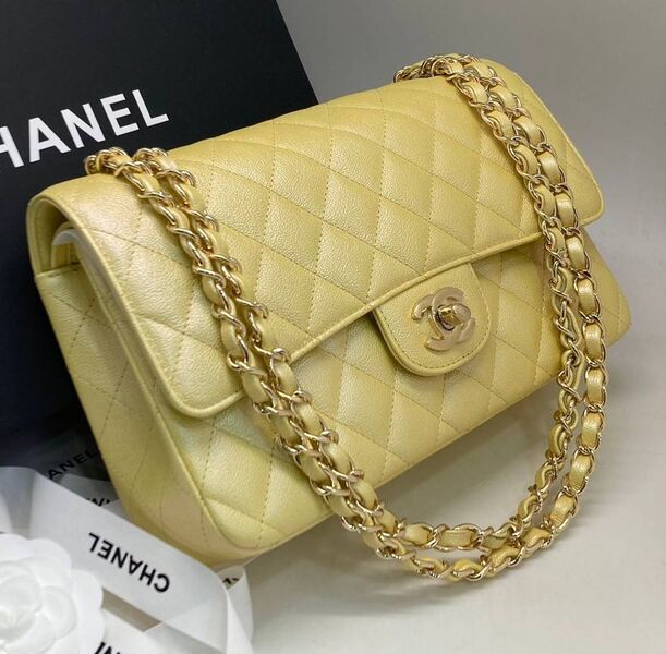 Сумка Chanel 2.55 женский кожа горчичный 171666