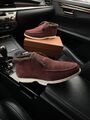 Мужские лоферы Loro Piana мужской бордовый 45065-4