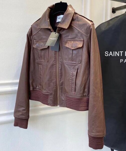 Куртка Saint Laurent женский кожа 156447