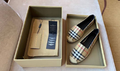 Слипоны Burberry женский текстиль бежевый 70963-3