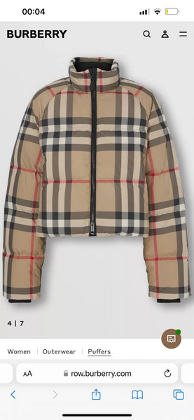 Пуховик Burberry женский бежевый 62448-2