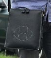 Мужская сумка мессенджер Hermès мужской кожа черный 41176-1