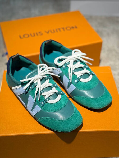 Кроссовки Louis Vuitton женский кожа бирюзовый 189580-4