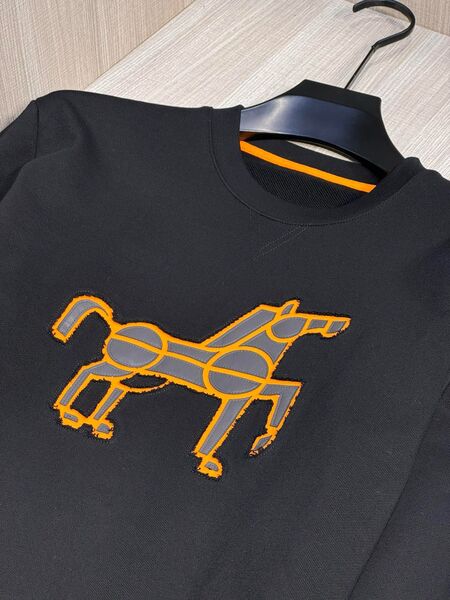Мужской свитшот Hermès мужской черный 161228-5