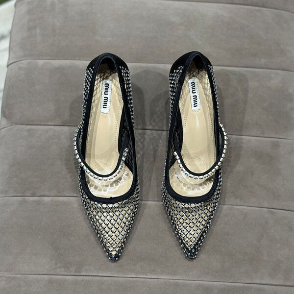 Туфли Miu Miu женский стразы черный 114155-3