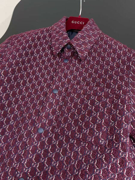 Рубашка Gucci женский бордовый 195705-3