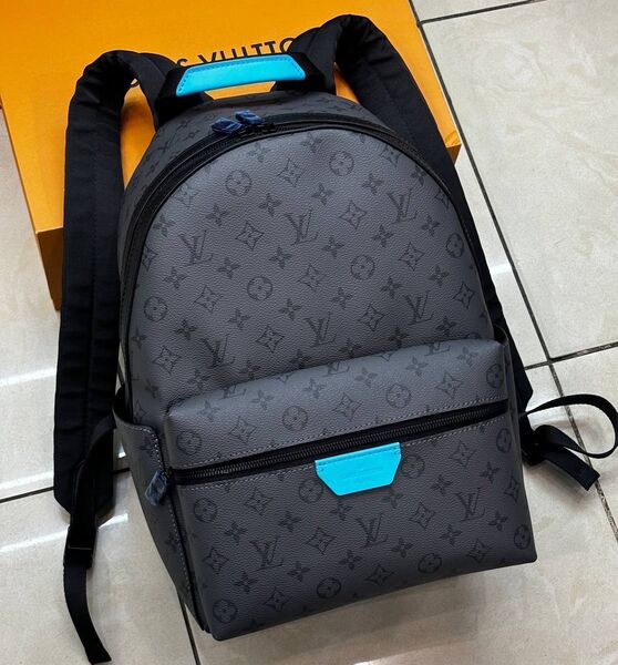 Мужской рюкзак Louis Vuitton мужской кожа графитовый 167096