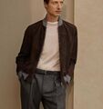 Мужской бомбер Brioni мужской замша 198757