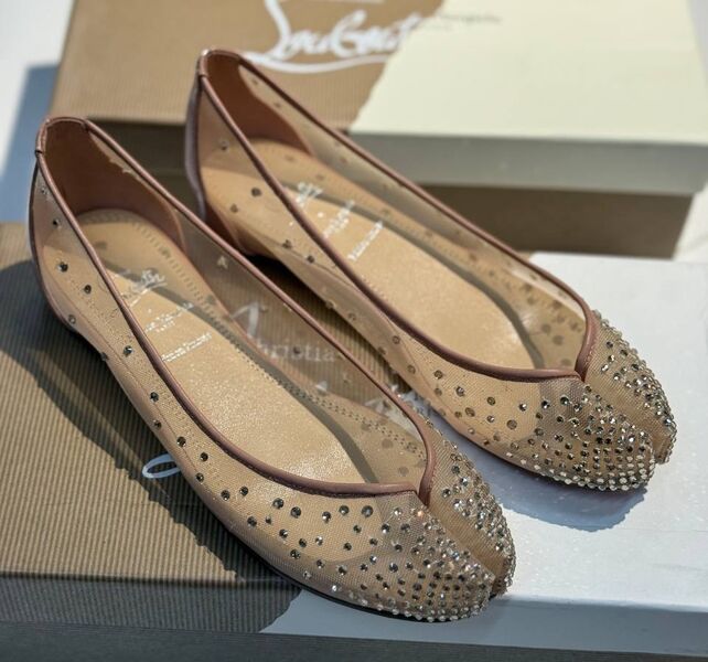 Балетки Louboutin & Maison Margiela женский сетка бежевый 187034