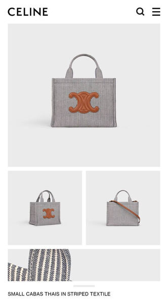 Сумка Celine женский текстиль графитовый 183951-2