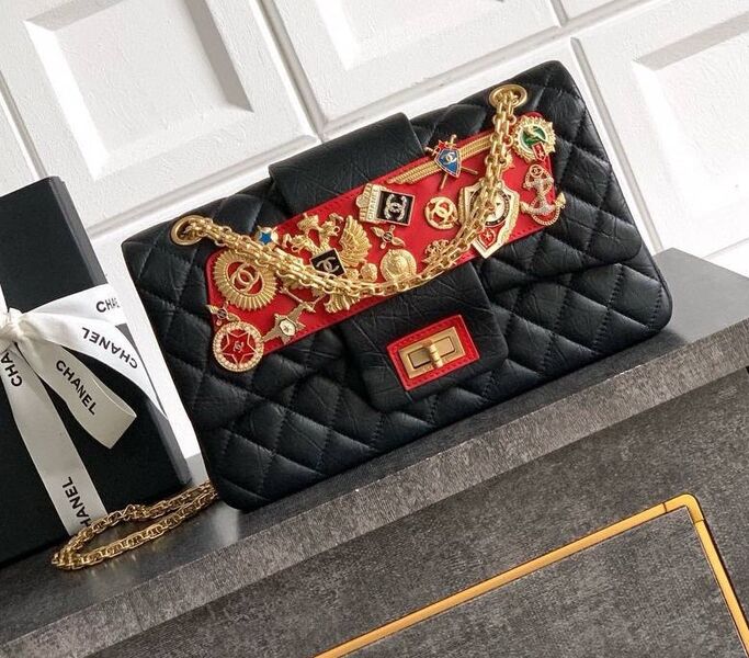 Сумка Chanel женский кожа черный 194334