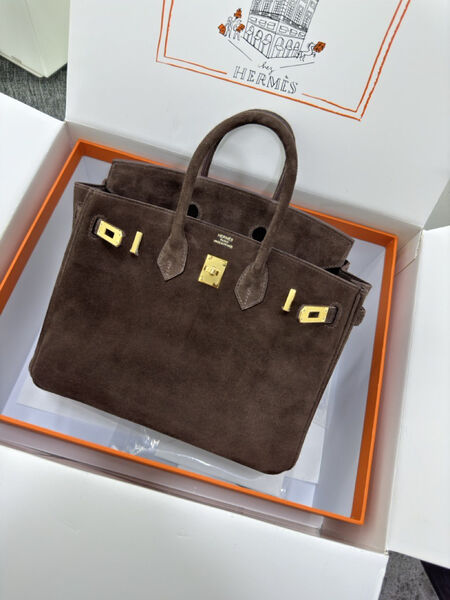Сумка Hermès Birkin 25 женский замша 155734-2