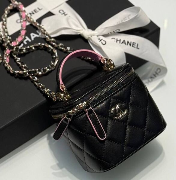 Сумка Chanel женский кожа черный 190908