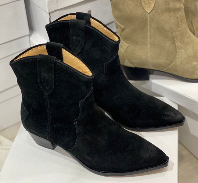 Ботильоны Isabel Marant женский замша черный 13247