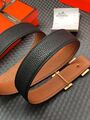 Мужской ремень Hermès мужской кожа черный 52492-5