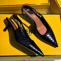 Туфли Fendi женский кожа черный 188821-1