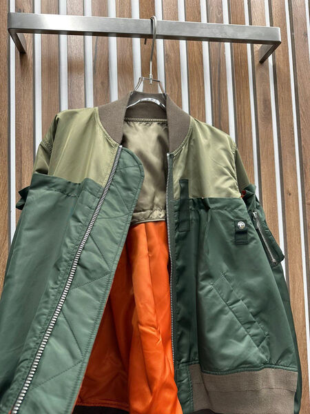 Ветровка Sacai женский болотный 124414-2