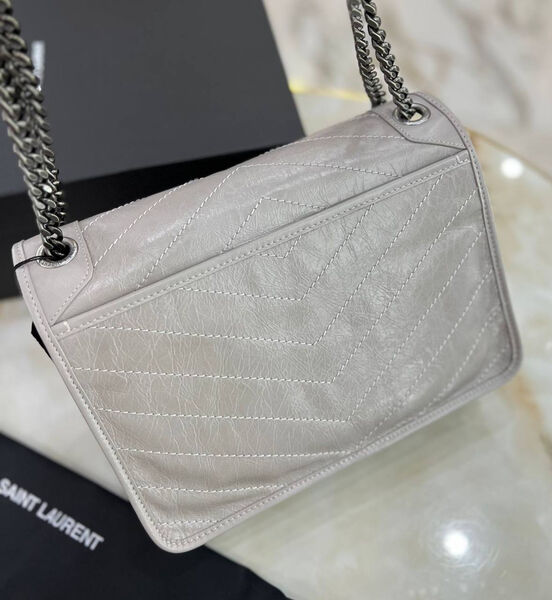 Сумка Saint Laurent Niki Medium женский кожа графитовый 160387-5
