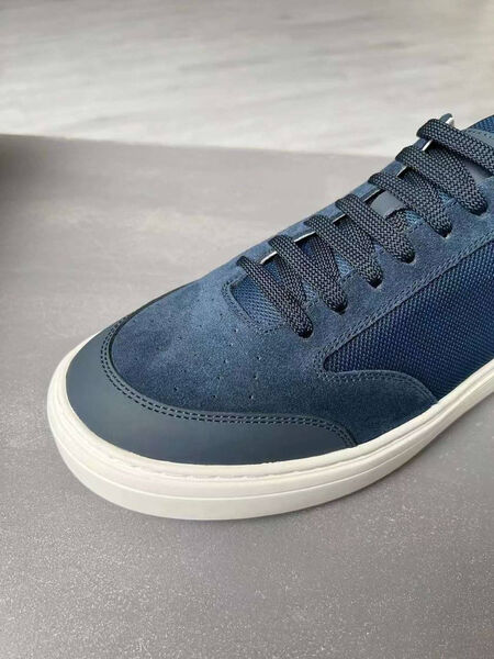 Мужские кеды Brunello Cucinelli мужской текстиль синий 146595-7