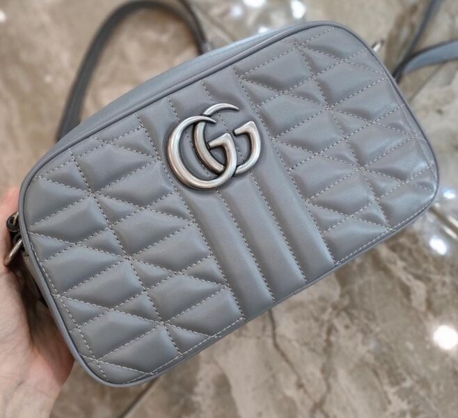 Сумка Gucci Marmont женский кожа графитовый 97054