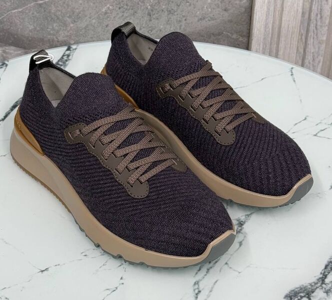 Мужские кроссовки Brunello Cucinelli мужской текстиль графитовый 184955
