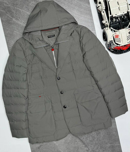 Мужской пуховик Kiton мужской графитовый 165332