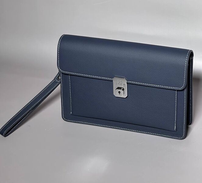Мужской клатч Hermès мужской кожа синий 150131