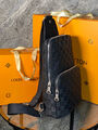 Мужская сумка слинг Louis Vuitton мужской кожа черный 170385-3