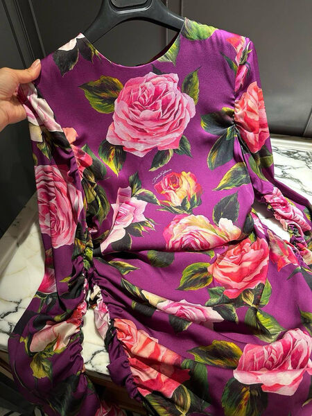 Платье Dolce & Gabbana женский шелк бордовый 184723-4