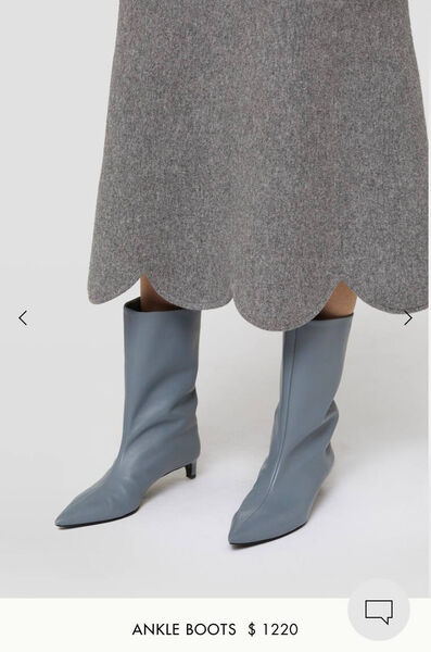 Сапоги Jil Sander женский кожа графитовый 127522-3