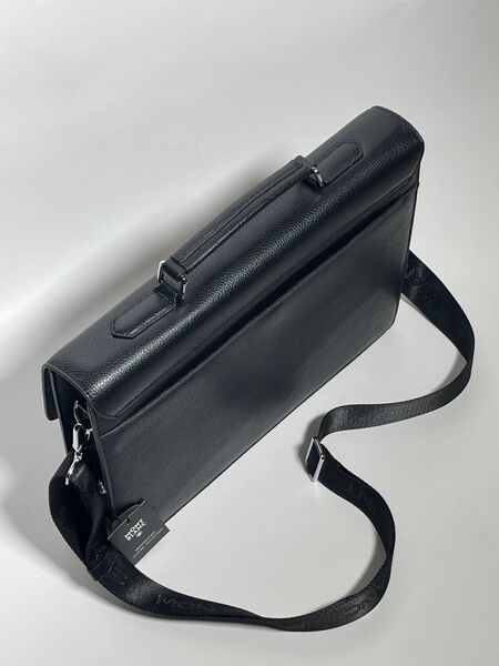 Мужской портфель Montblanc мужской кожа черный 132089-6