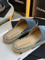 Эспадрильи Chanel женский джинса синий 184605-2
