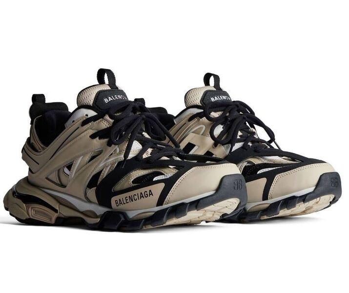 Кроссовки Balenciaga женский кожа страуса темно-бежевый 146040