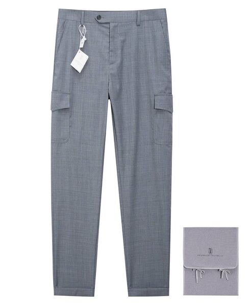 Мужские брюки Brunello Cucinelli мужской графитовый 158159