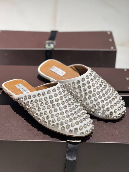 Мюли Alaïa женский кожа белый 137933-3